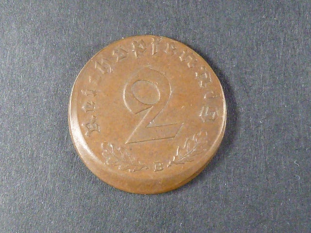 2 Reichspfennig 1938 B CHYBORAŽBA, J.362