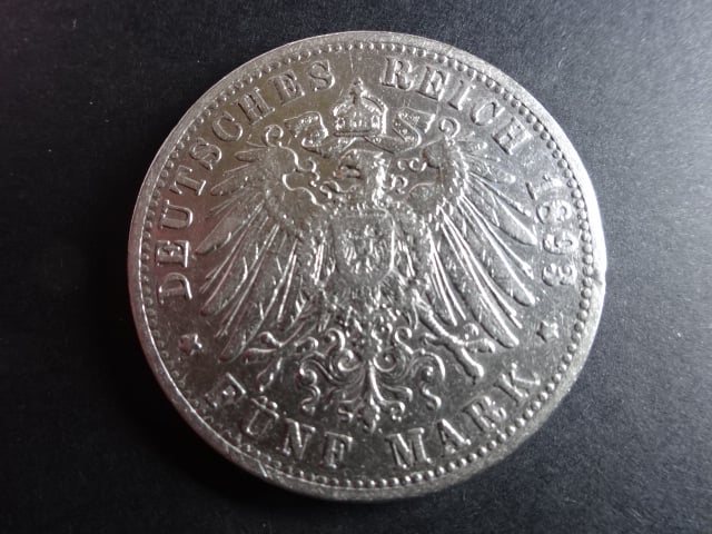 Baden, Friedrich I (1852-1907), 5 Mark 1893 G, J. 29, KM. 268