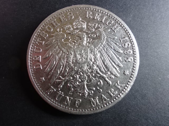 Baden, Friedrich I (1852-1907), 5 Mark 1898 G, J. 29, KM. 268