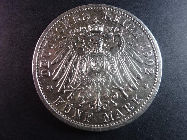 Baden, Friedrich I (1852-1907), 5 Mark 1902 G, J. 33, KM. 274
