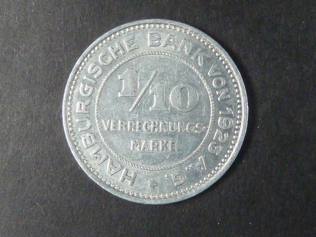 Hamburg, 1/10 Verrechnungmarke 1923 J, J.N37
