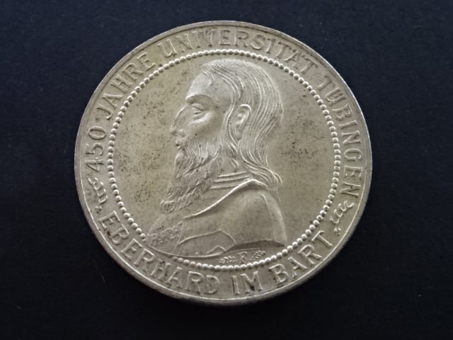 5 Reichsmark 1927 E Tübingen, J.329