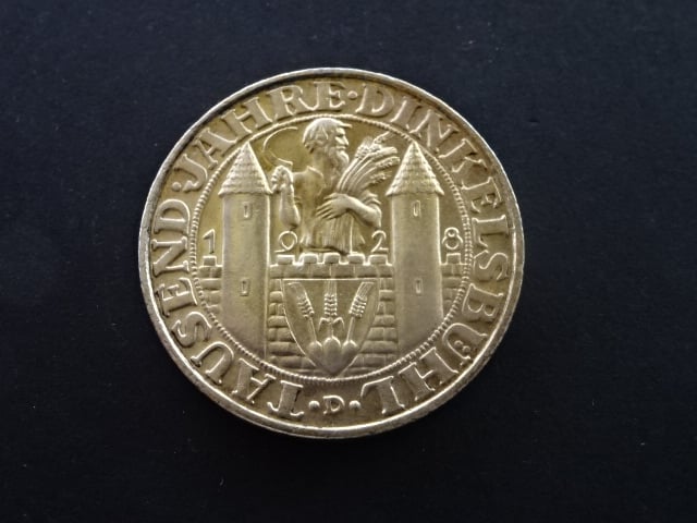 3 Reichsmark 1928 D Dinkrlsbühl, J.334