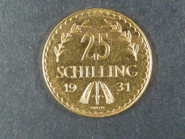 25 Schilling 1931, Au