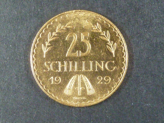25 Schilling 1929, Au