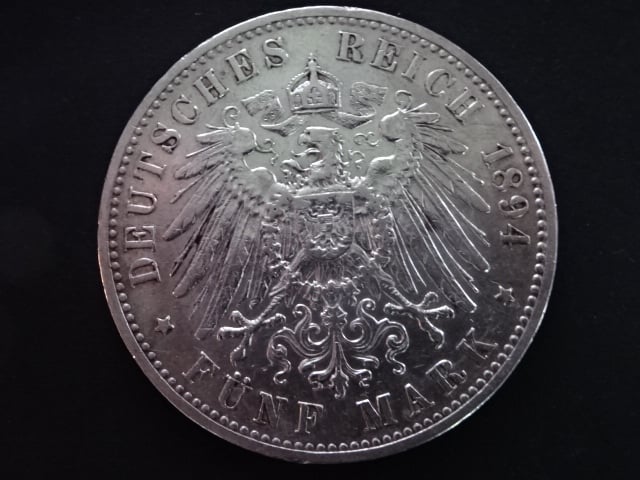 Sasko, Albert (1873-1902), 5 Mark 1894 E, J.125, KM. 1246