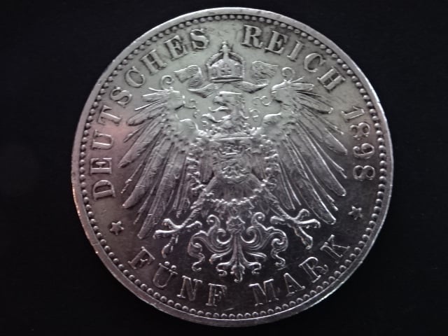 Sasko, Albert (1873-1902), 5 Mark 1898 E, J.125, KM. 1246