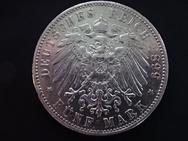 Sasko, Albert (1873-1902), 5 Mark 1899 E, J.125, KM. 1246