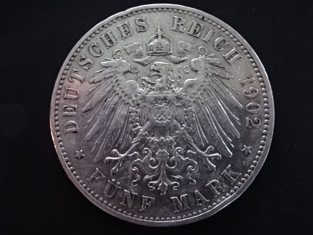 Sasko, Albert (1873-1902), 5 Mark 1902 E, J.125, KM. 1246