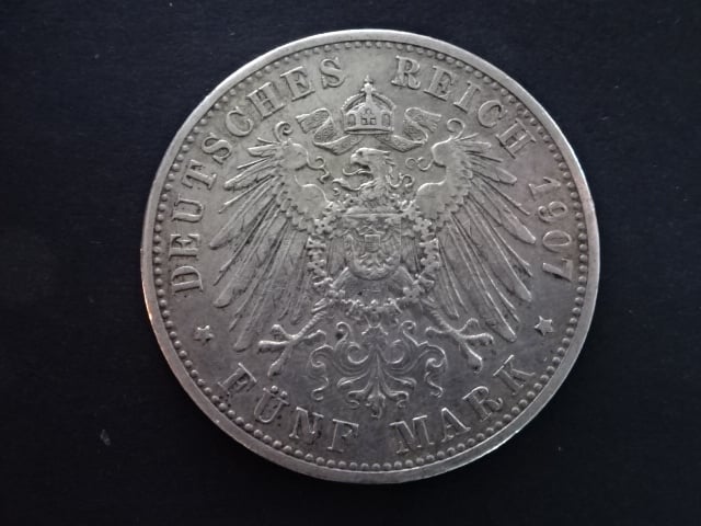 Bayern, Otto (1886-1913), 5 Mark 1907 D, J. 46, KM. 915