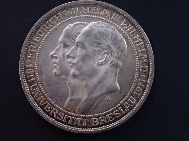 Prusko, Wilhelm II (1888-1918), 3 Mark 1911 A, J. 108, KM. 531