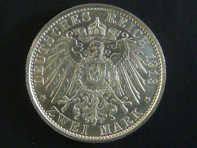 Prusko, Wilhelm II (1888-1918), 2 Mark 1913 A, J. 111, KM. 532