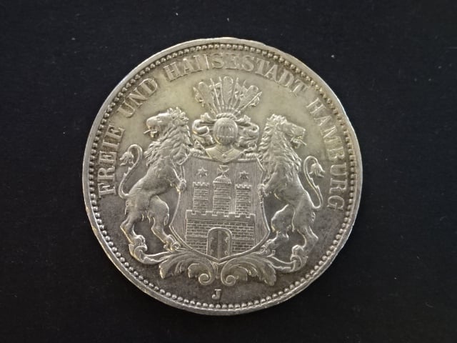 Hamburk, 3 Mark 1914 J, J.64, KM. 620