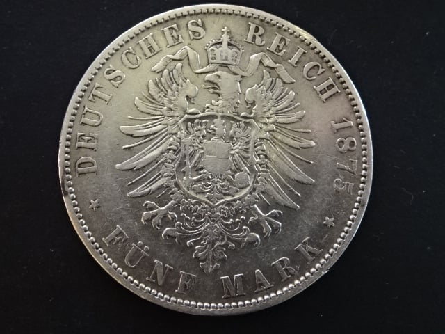 Sasko, Albert (1873-1902), 5 Mark 1875 E, J.122, KM. 1238