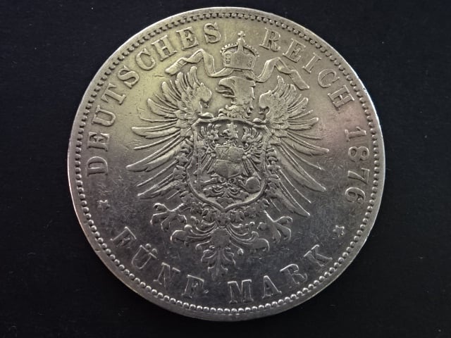 Hamburk, 5 Mark 1876 J, J.62, KM. 598