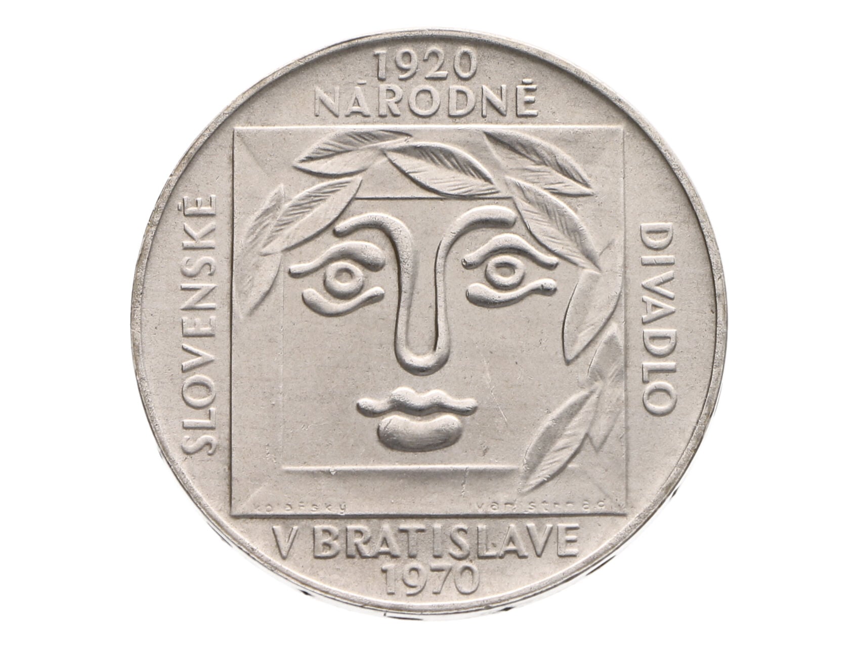 25 Kčs 1970, 50. výročí Slovenského národního divadla