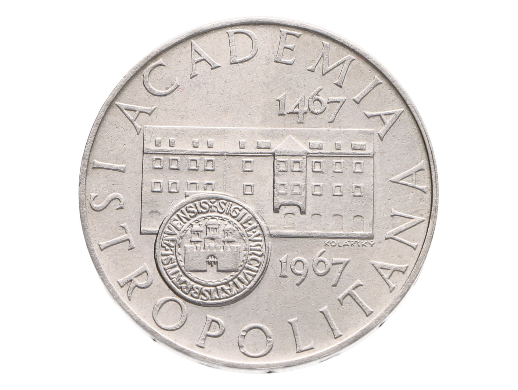 10 Kčs 1967, 500. výročí založení Academie Istropolitany_