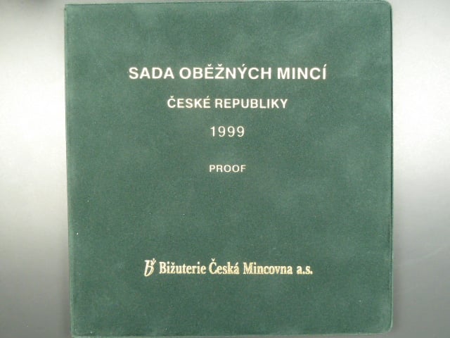 sada 1999 PROOF semišový obal