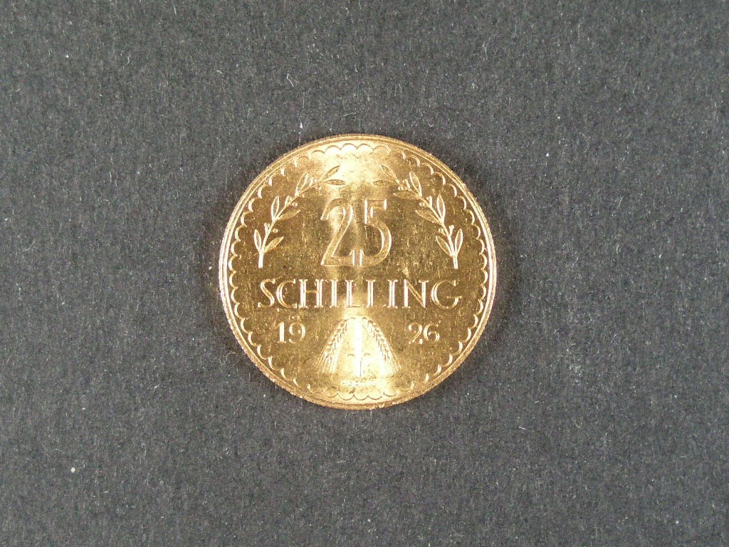 25 Schilling 1926, Au
