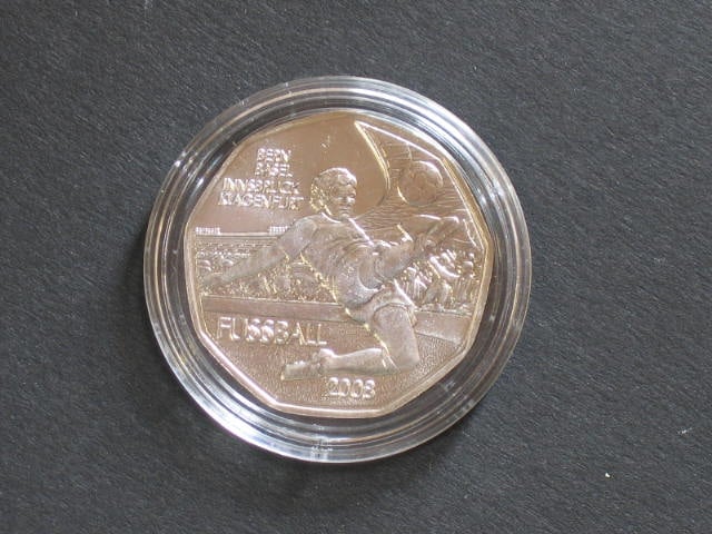 Rakousko 5 EUR 2008 Fussball Bern-Basel-Innsbruck-Klagenfurt