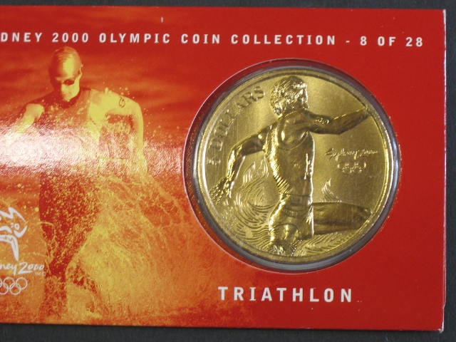 5 Dollars 2000, olympiáda Sydney 2000, No.8/28 TRIATLON, orig. balení