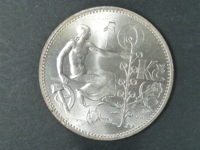 10 Kč 1930 téměř ražební lesk