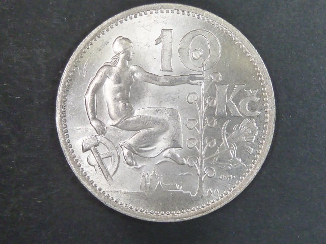10 Kč 1932  téměř ražební lesk