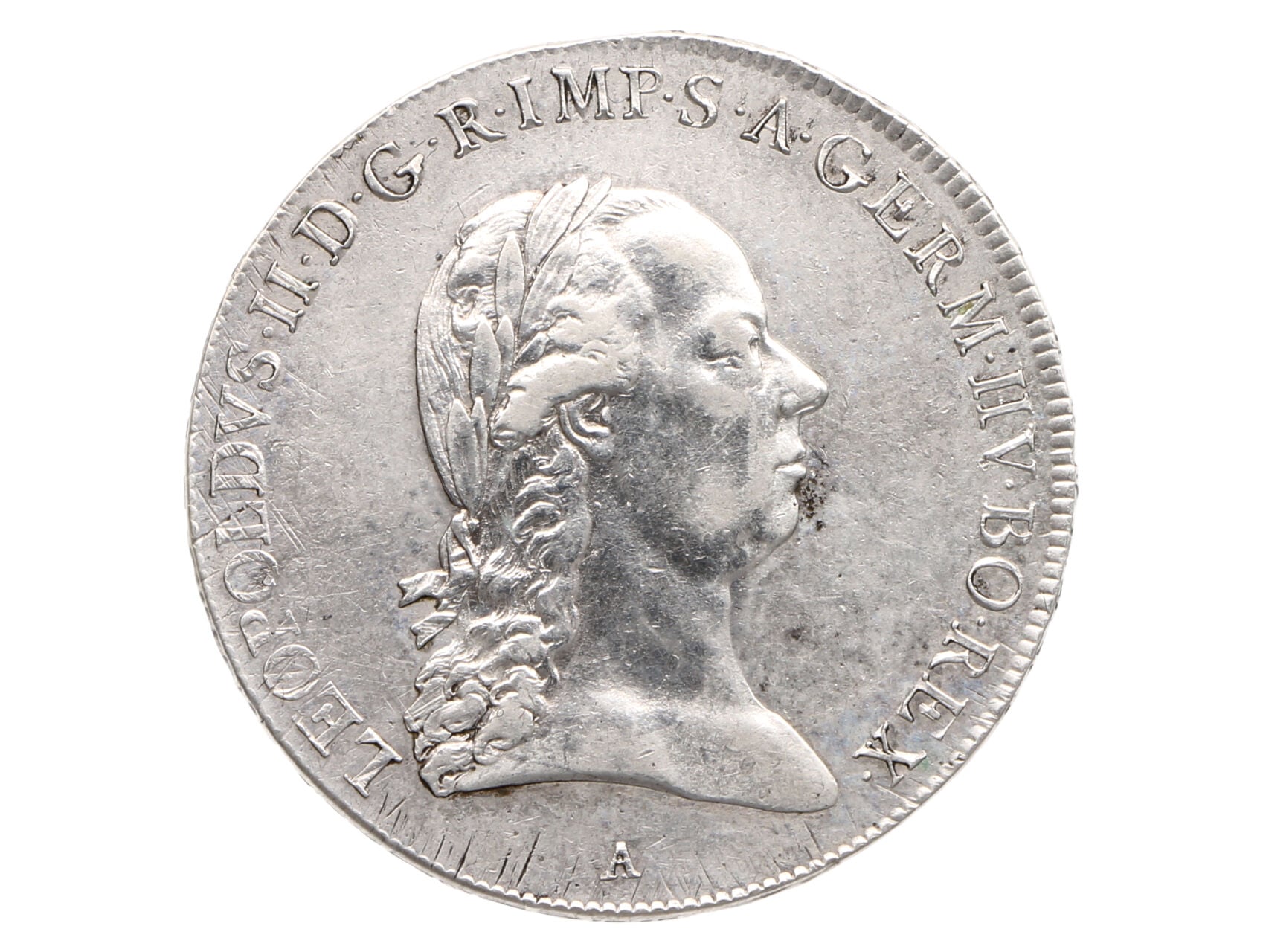 1/2 Tolar konvenční 1792 A, mincovna Vídeň_