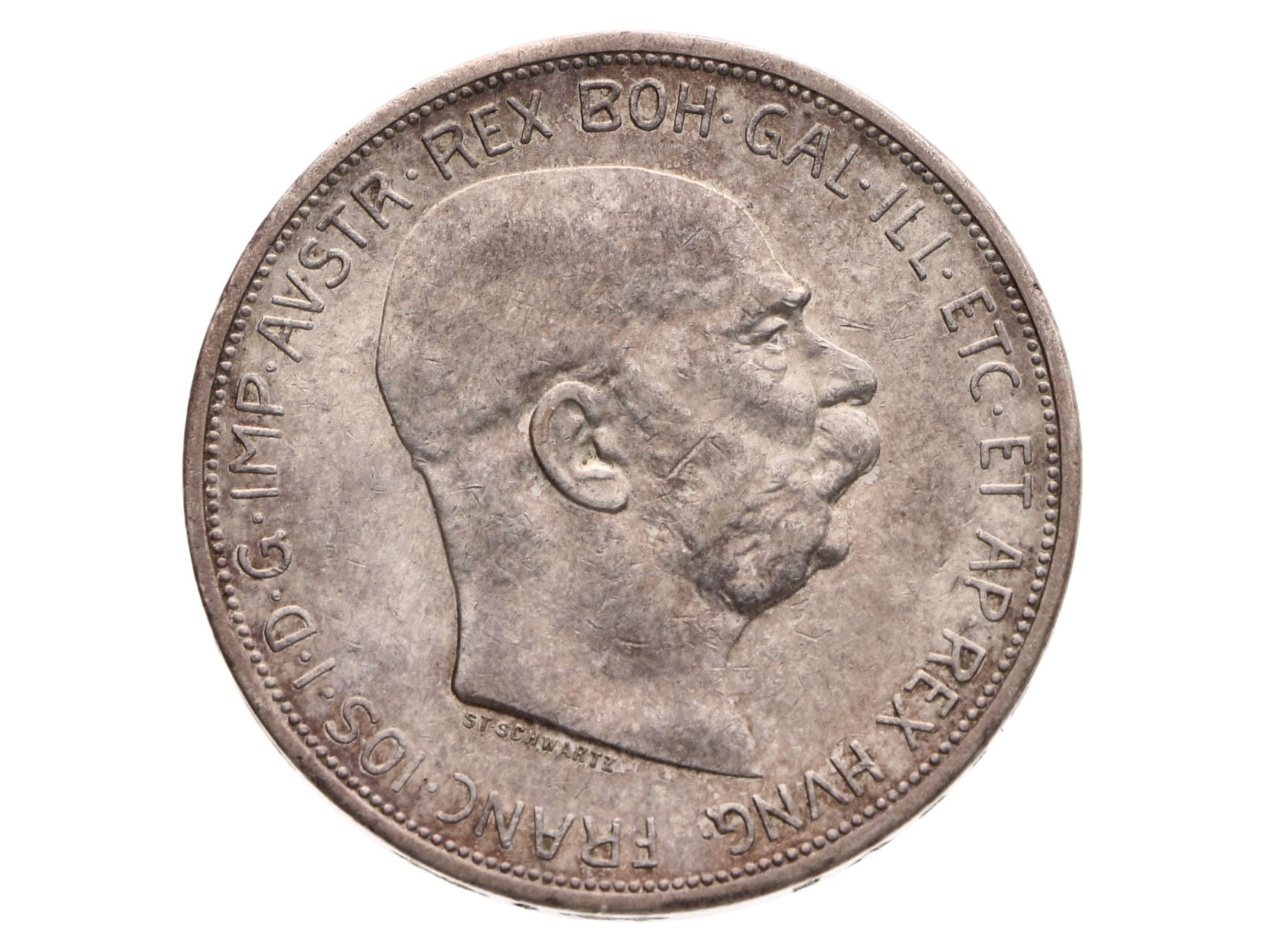 5 Koruna 1909, Velká hlava - Schwartz_