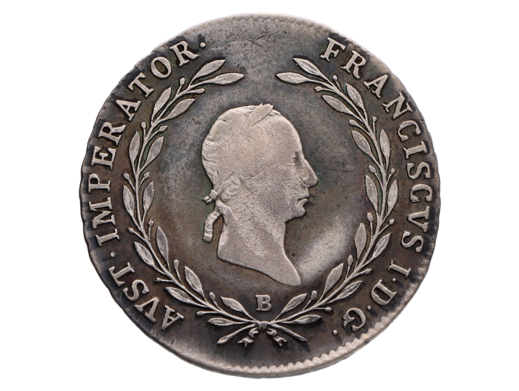 20 Krejcar 1828B, justován_