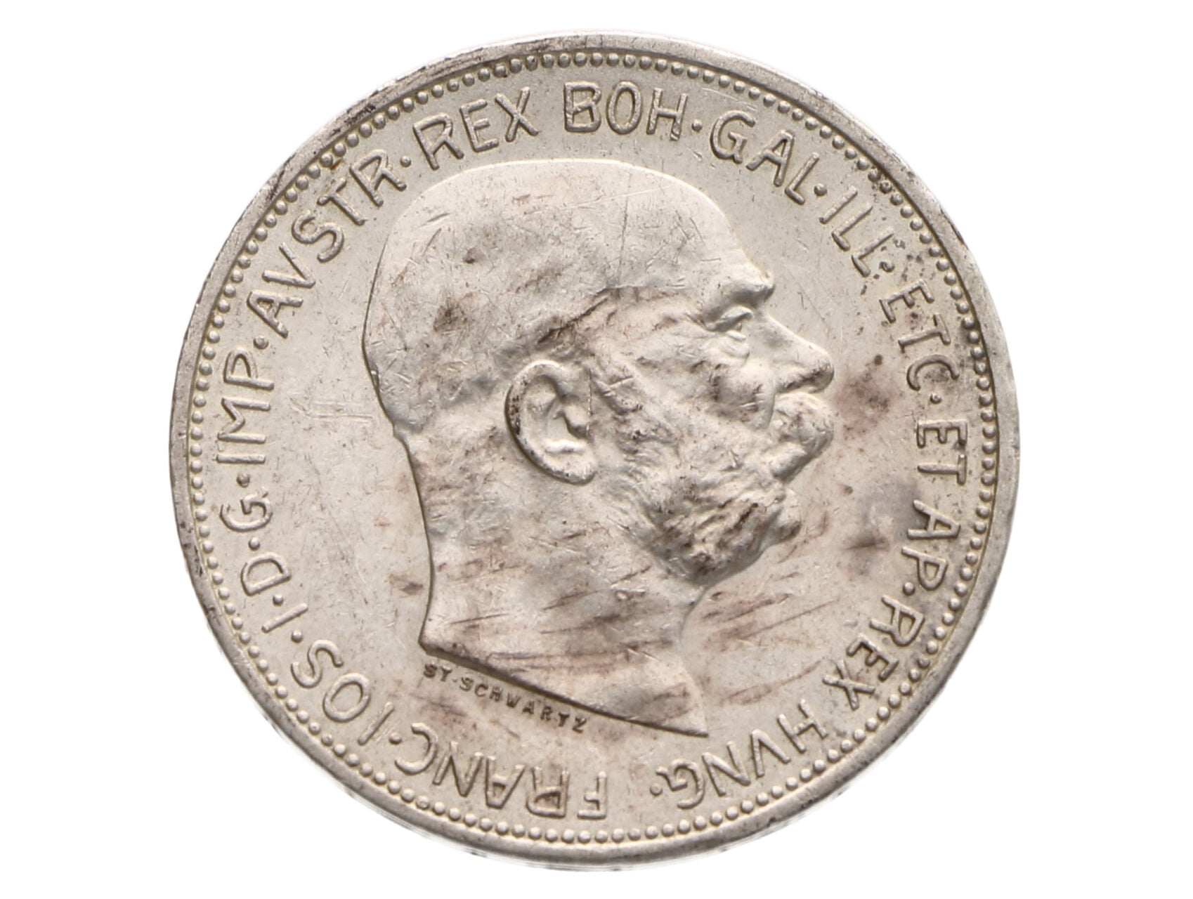 2 Koruna 1913, nepatr. hranky_