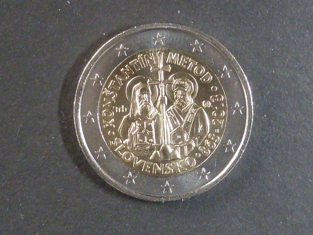 Slovensko 2 EUR 2013 pamětní 1150.výročí příchodu Konstantina a Metoděje na Velkou Moravu