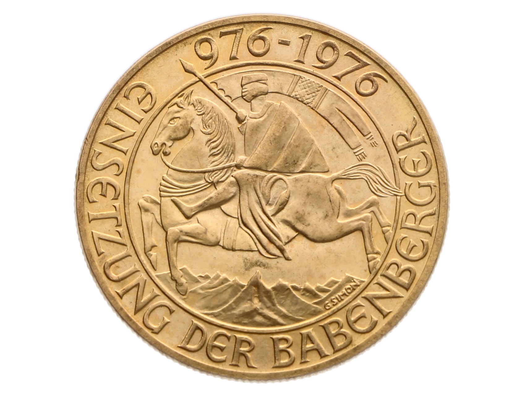 1000 Schilling, Babenberger 1976, 13,5g, 0.900 Au_