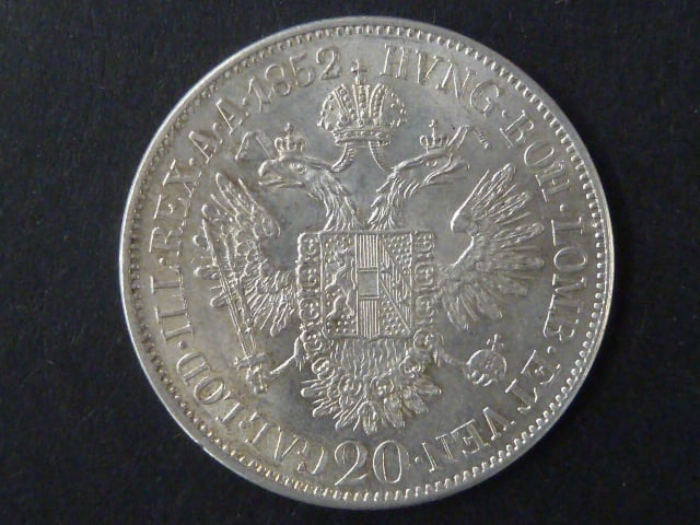 20 Krejcar 1852 A hlava doleva