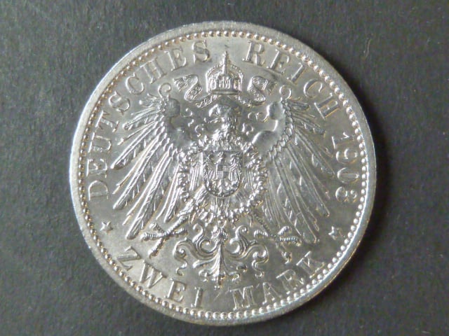 Sasko-Weimar-Eisenach, Wilhelm Ernst (1901-1918), 2 Mark 1903 A, J.158