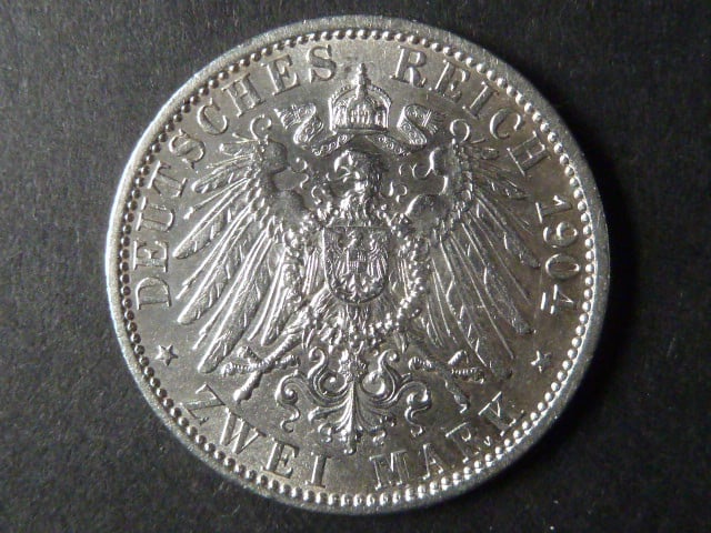 Mecklenburg-Schwerin, Friedrich Franz IV. (1897-1918), 2 Mark 1904 A, J. 86