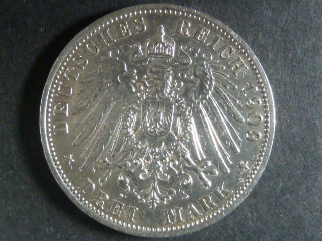 Bayern, Otto (1886-1913), 3 Mark 1909 D, J. 47