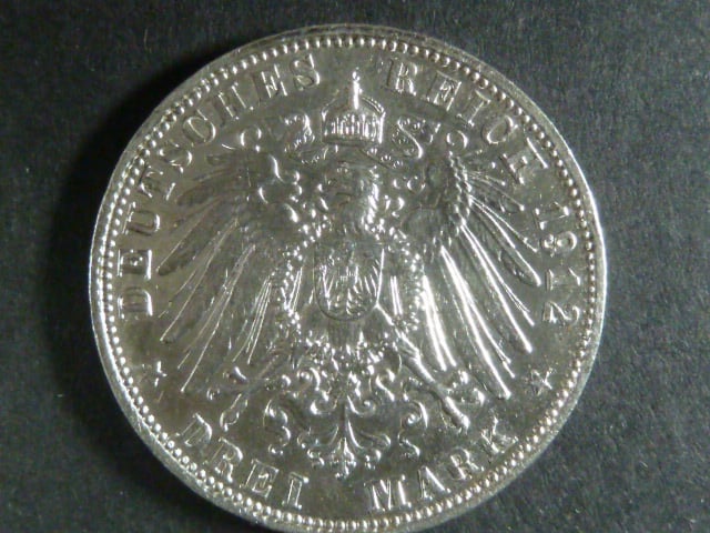 Bayern, Otto (1886-1913), 3 Mark 1912 D, J. 47
