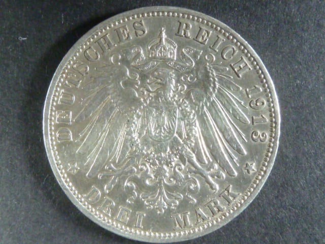 Bayern, Otto (1886-1913), 3 Mark 1913 D, J. 47