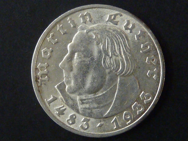 5 Reichsmark 1933 F Martin Luther, J.353