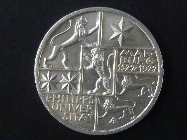 3 Reichsmark 1927 A Marburg, J.330