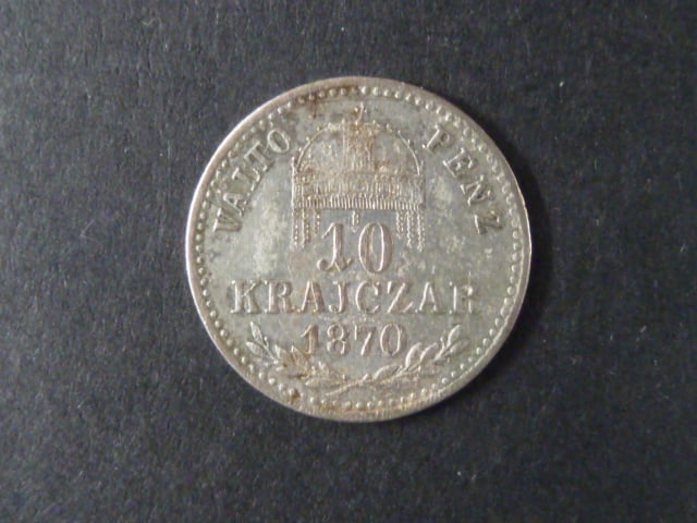 10 Krejcar 1870 K.B.
