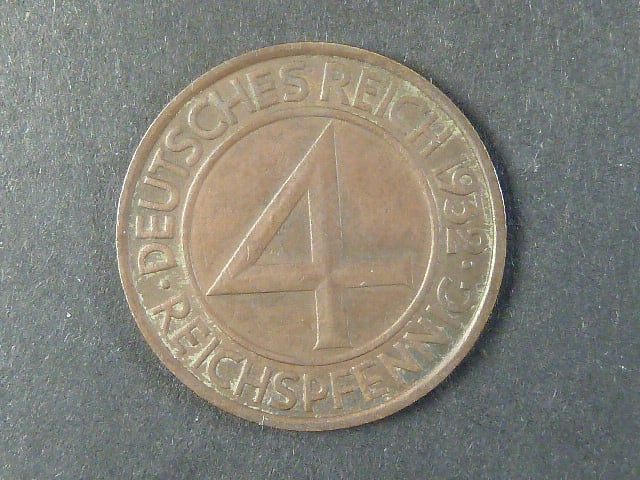 4 Reichspfennig 1932 G, J.315