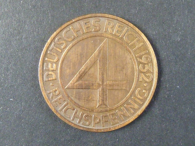 4 Reichspfennig 1932 D, J.315
