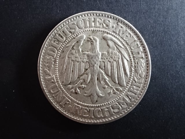 5 Reichsmark 1928 G Eichbaum, J.331