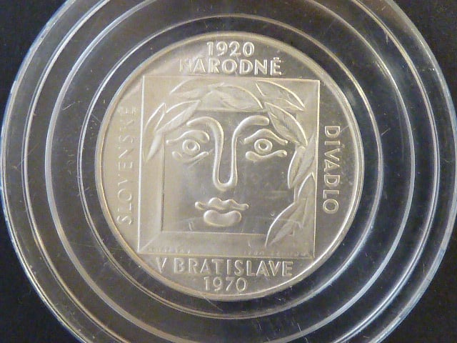 25 Kčs 1970, 50. výročí Slovenského národního divadla