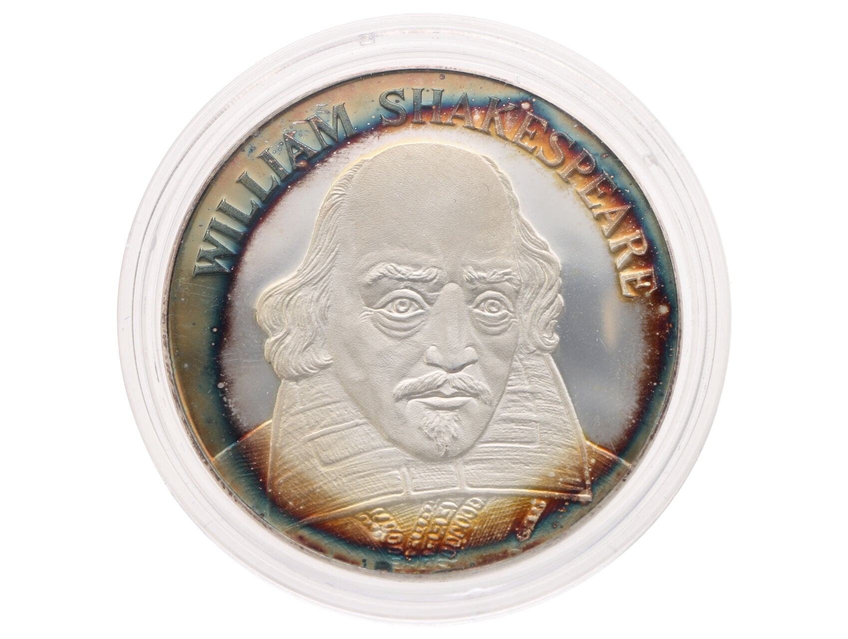 Medaile osobnosti - William Shakespeare, punc na hraně, 0.999 Ag, 19,9g_