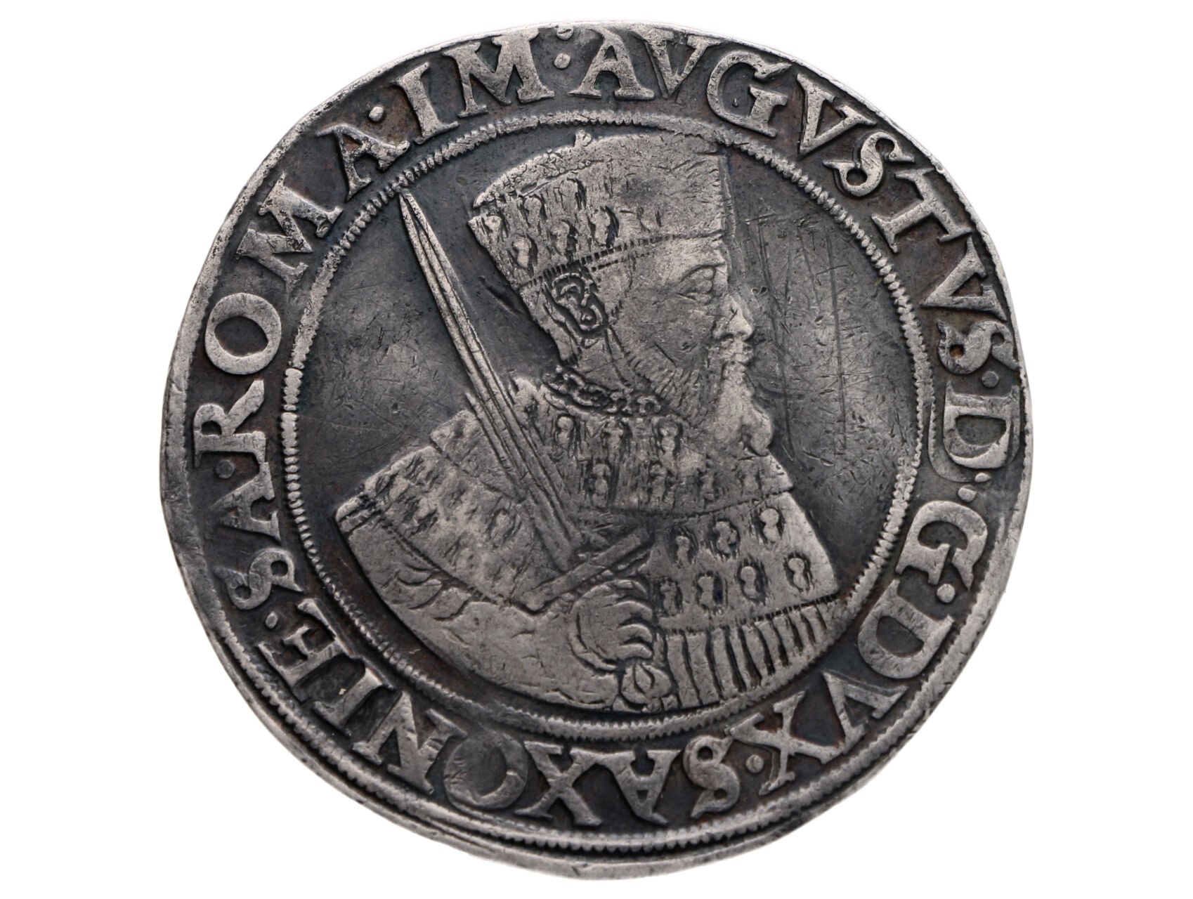 August 1553-1586 - Tolar 1555 Annaberg, mincmistr Leupold Holzschucher, 28,88 g_