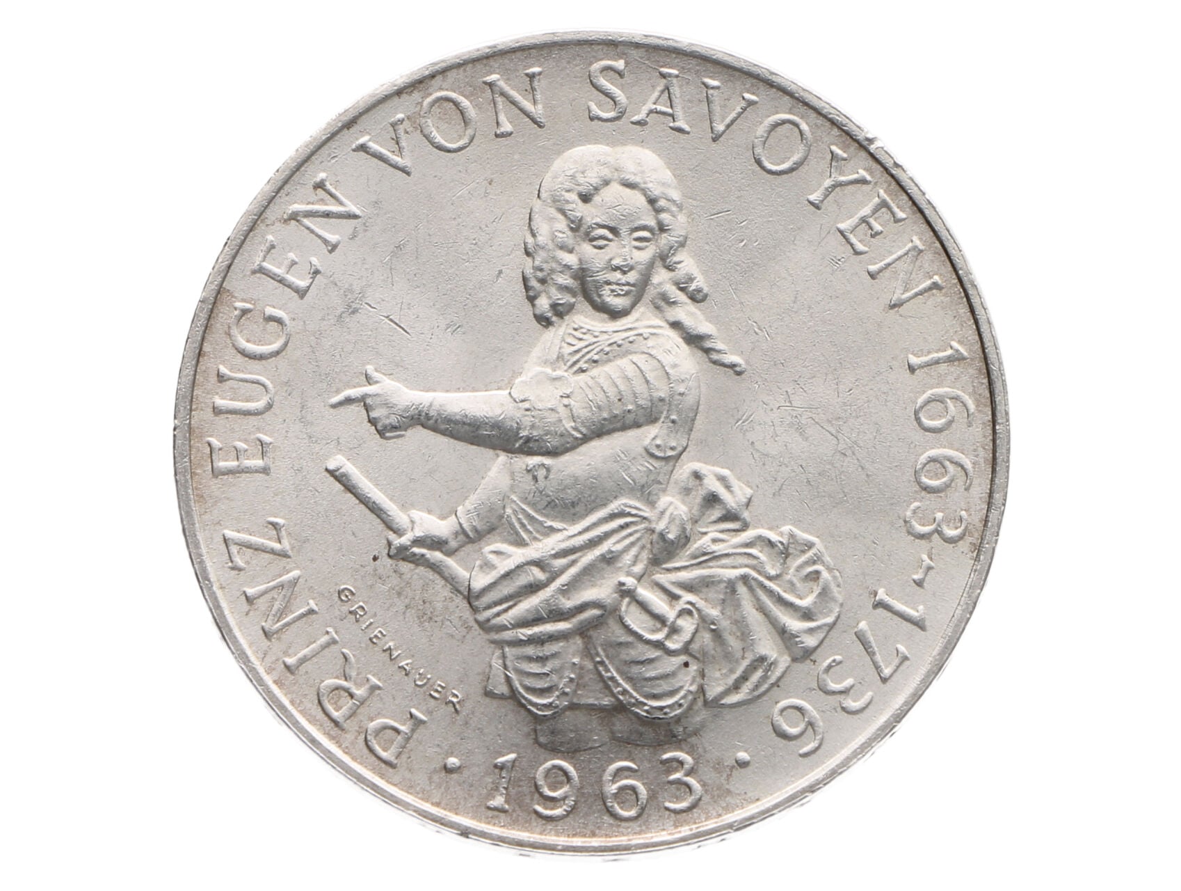 25 Schilling 1963 - 300. výročí narození Prince Eugena_