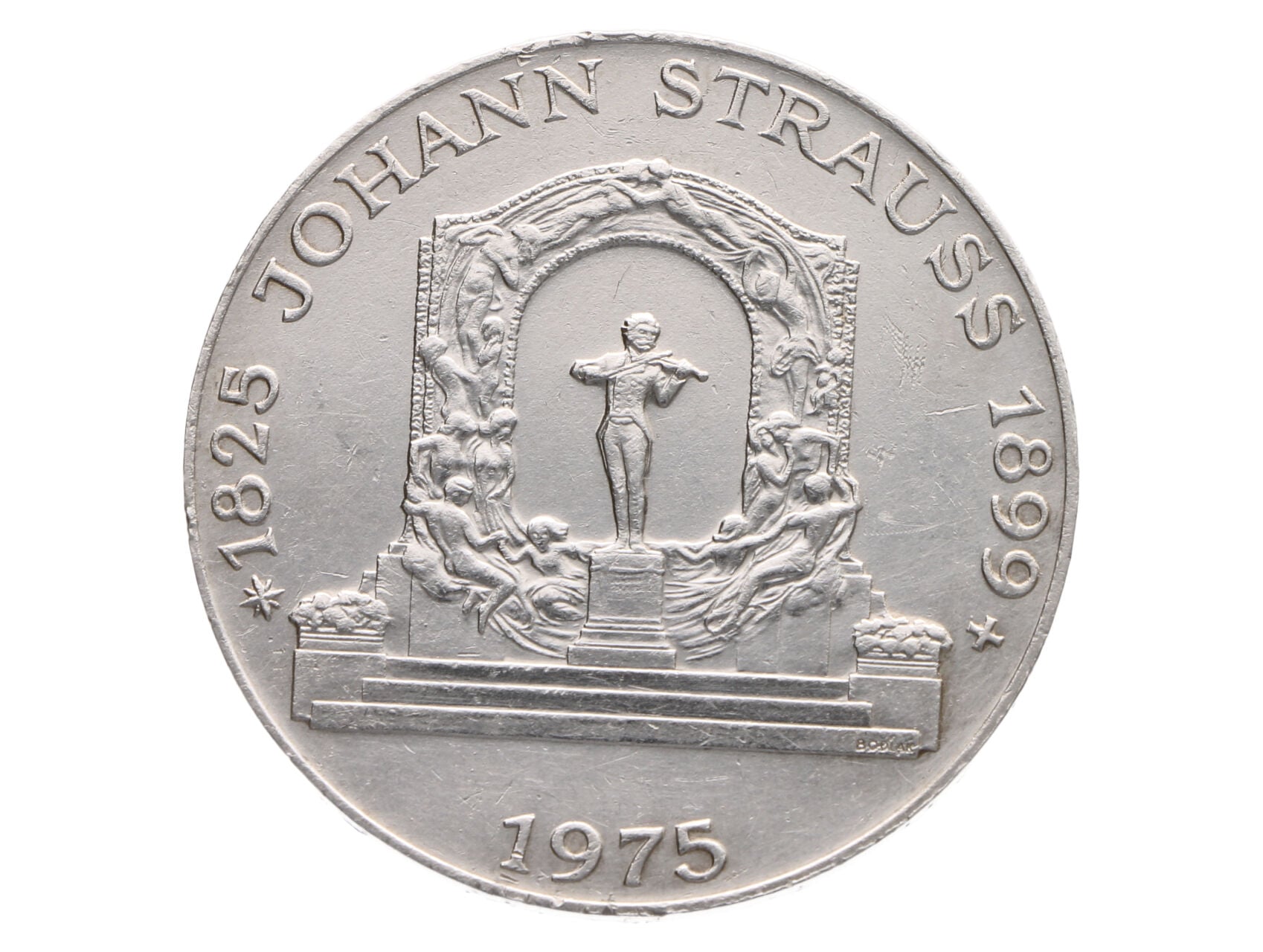 100 Schilling 1975 - 150. výročí narození Johanna Strausse_